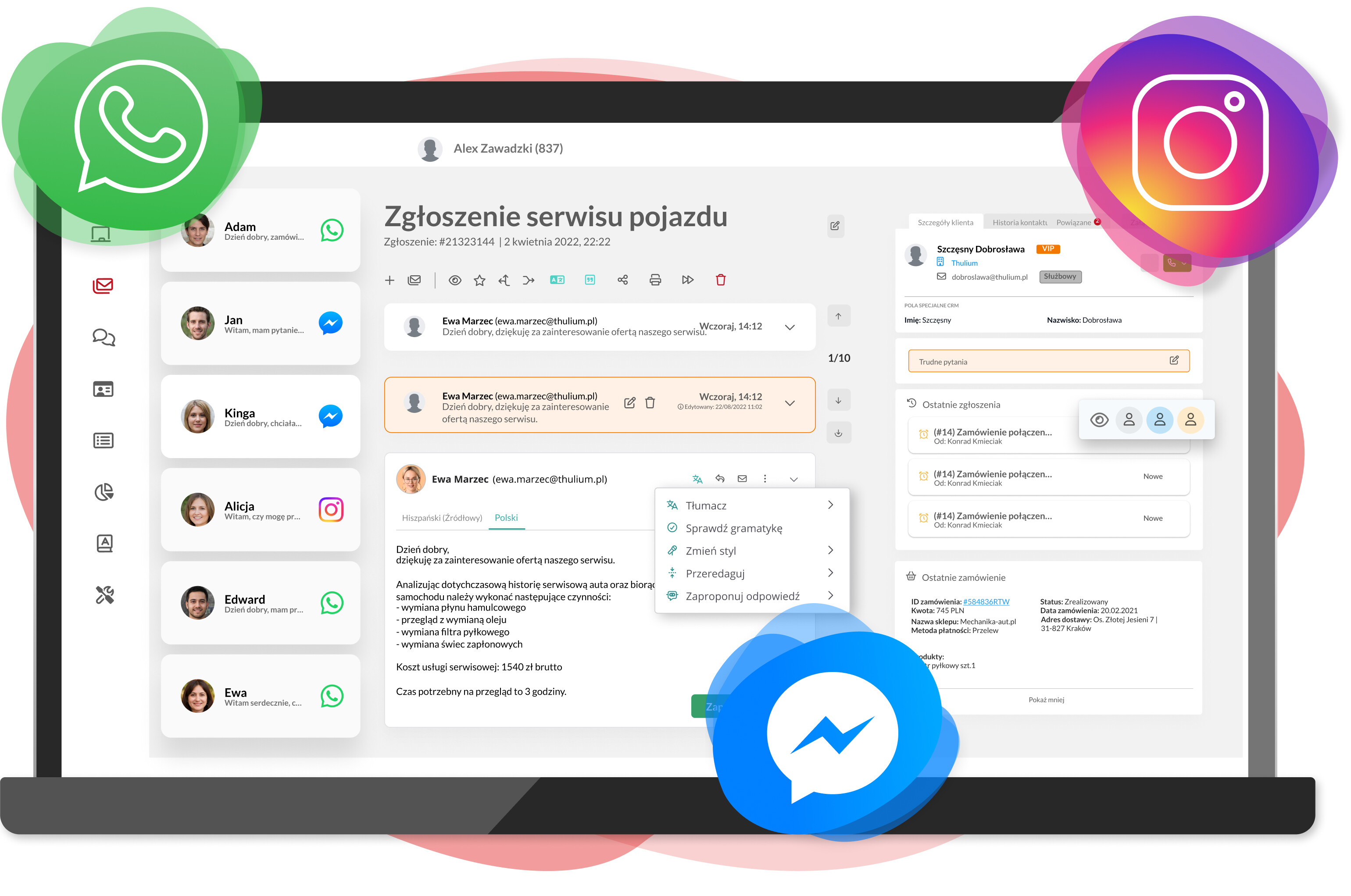 Thulium – Asystent AI w panelu agenta
