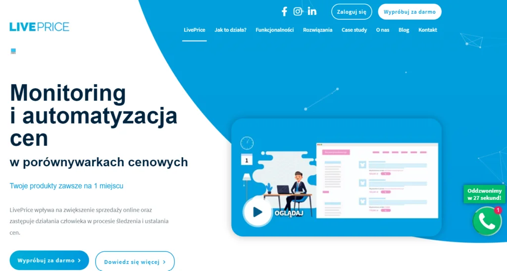 LivePrice – panel monitoringu cen